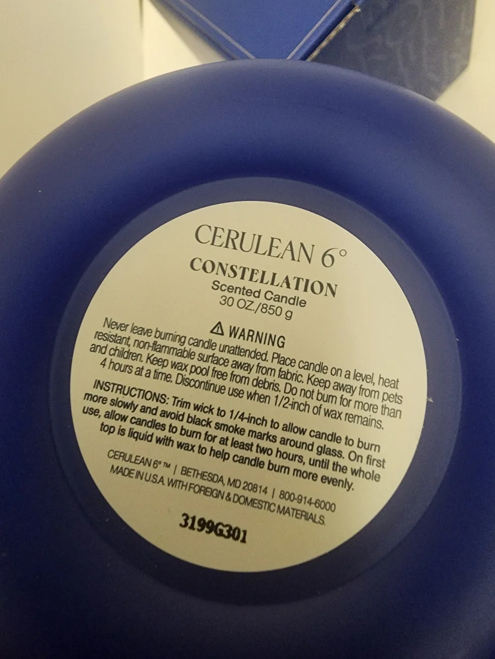 30 Oz Cerulean 6 Candle